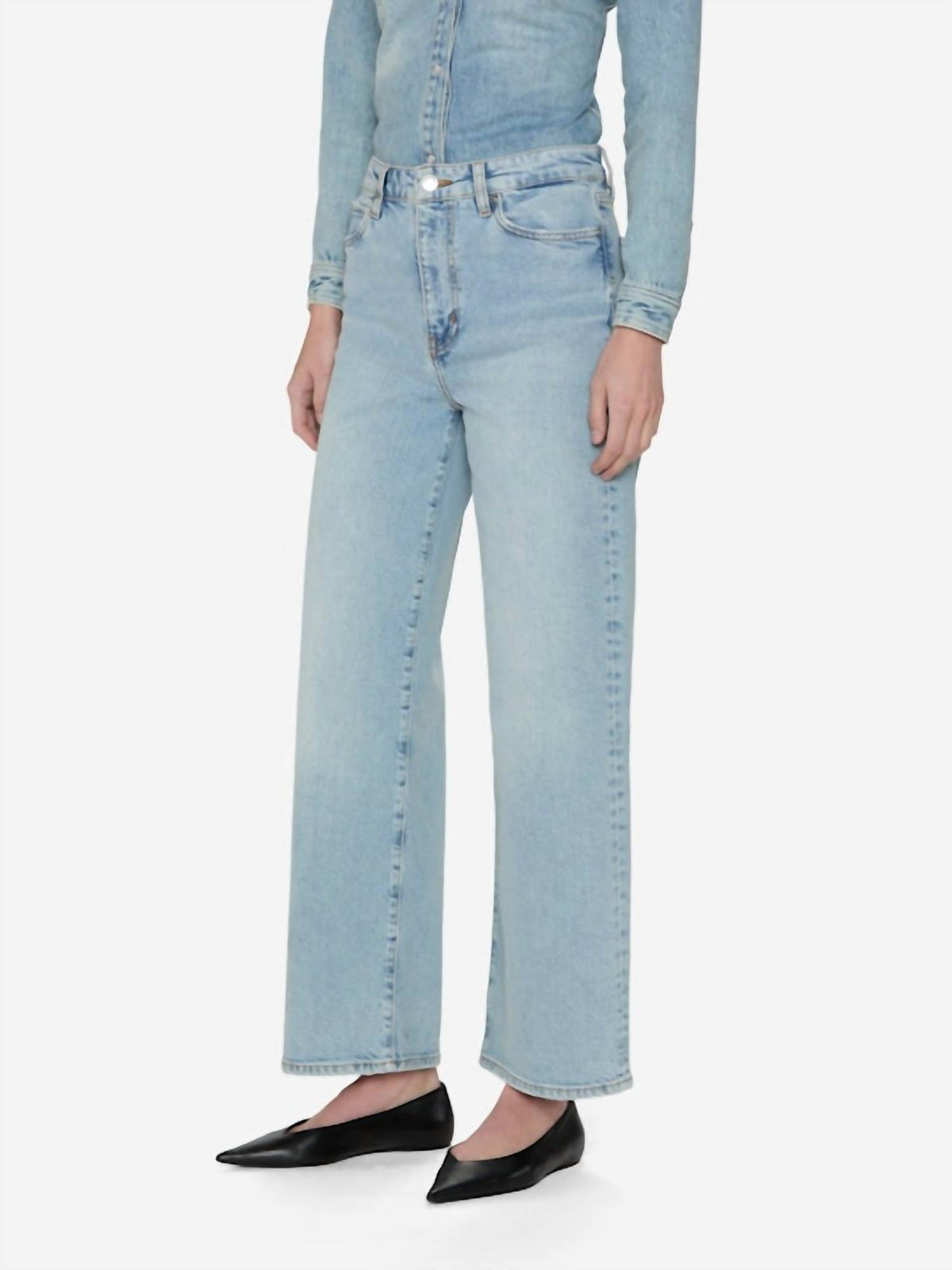 Frame - High Rise Wide Leg Jean