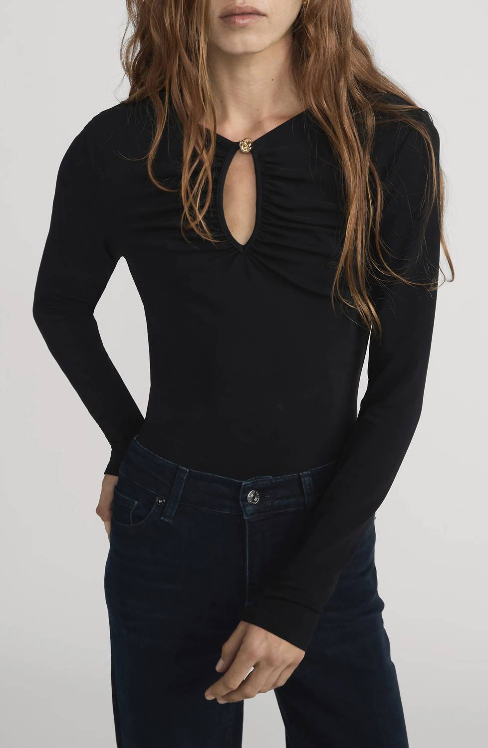 Frame - Keyhole Long Sleeve Top