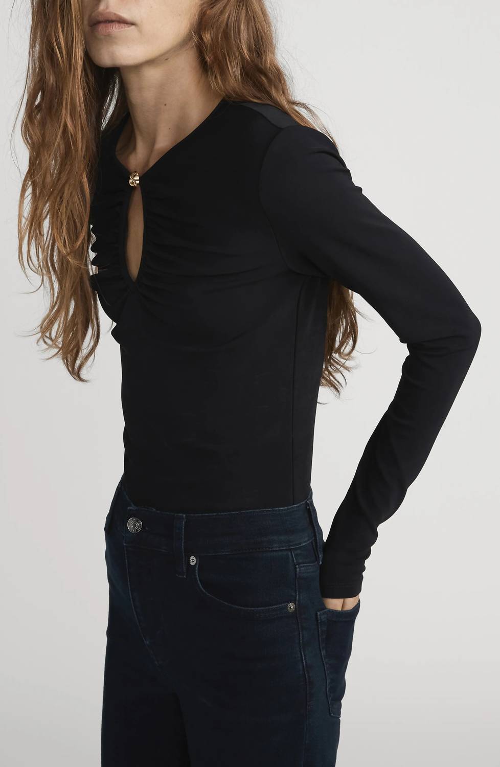 Frame - Keyhole Long Sleeve Top