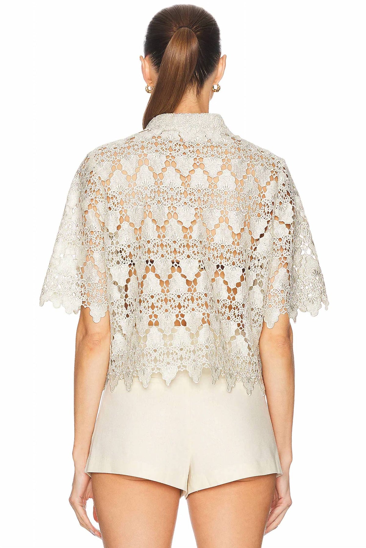 Frame - Lace Button Up Shirt