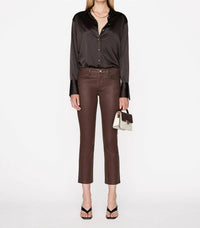 Frame - Le Crop Mini Boot Coated Jeans