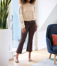 Frame - Le Crop Mini Boot Coated Jeans