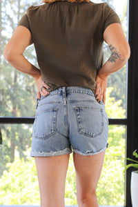 Frame - Le Grand Garcon Short - blue - clothing - denim
