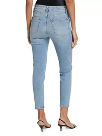 Frame - Le High Skinny Crop Jean - blue - clothing - cotton - blend