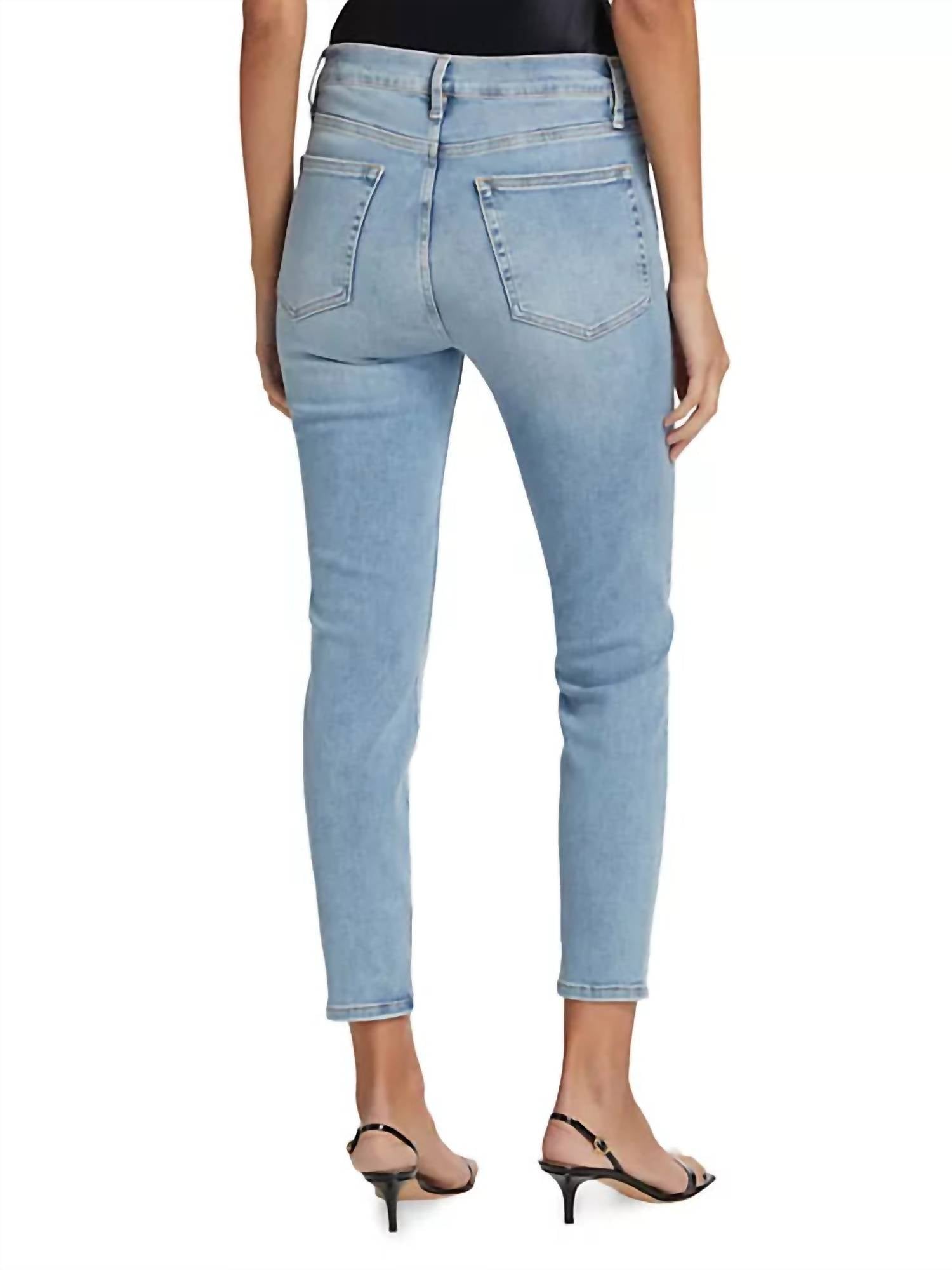 Frame - Le High Skinny Crop Jean - blue - clothing - cotton - blend