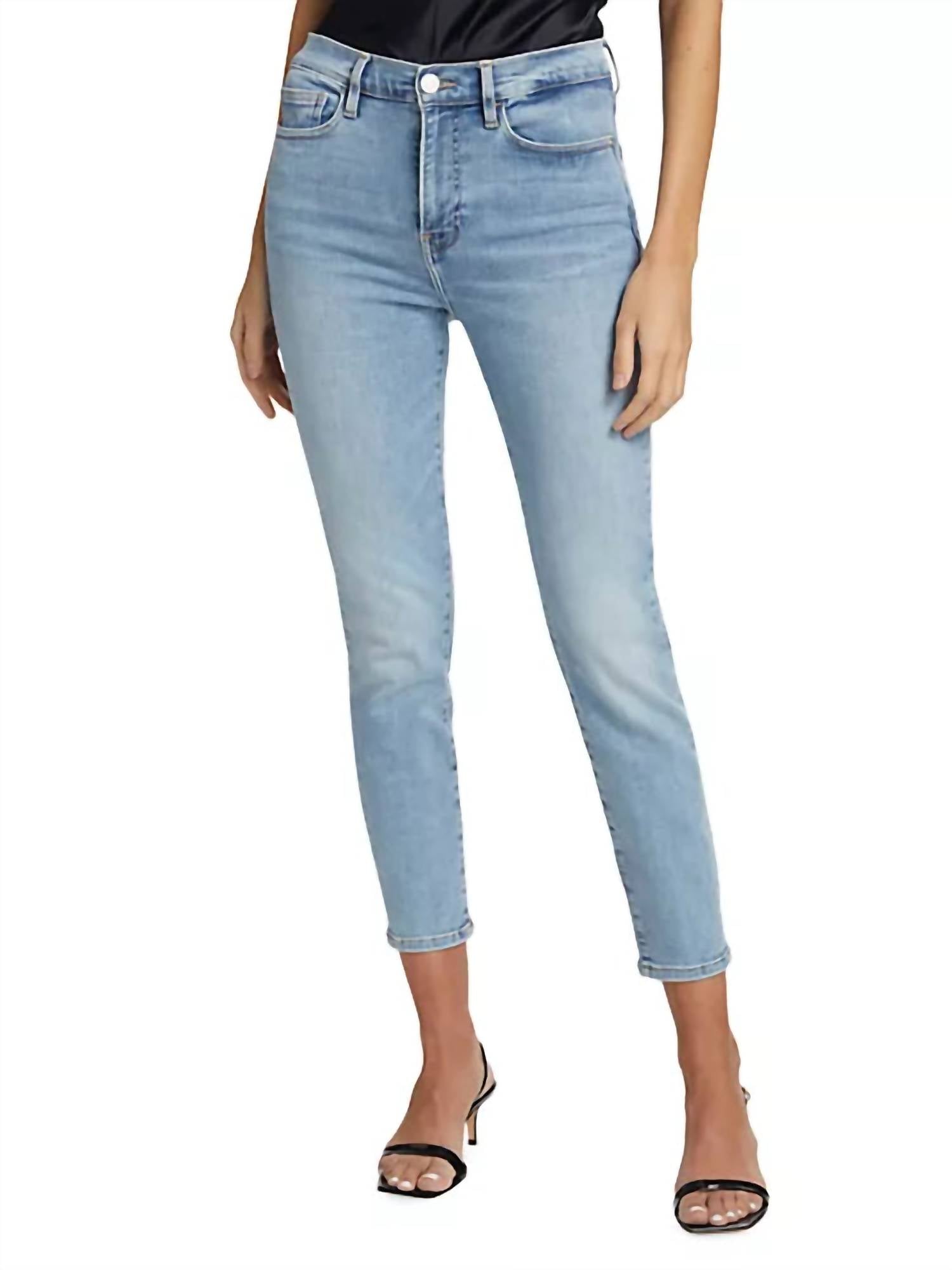 Frame - Le High Skinny Crop Jean - blue - clothing - cotton - blend