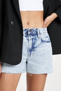 Frame - Le Simone Raw Frayed Hem Shorts
