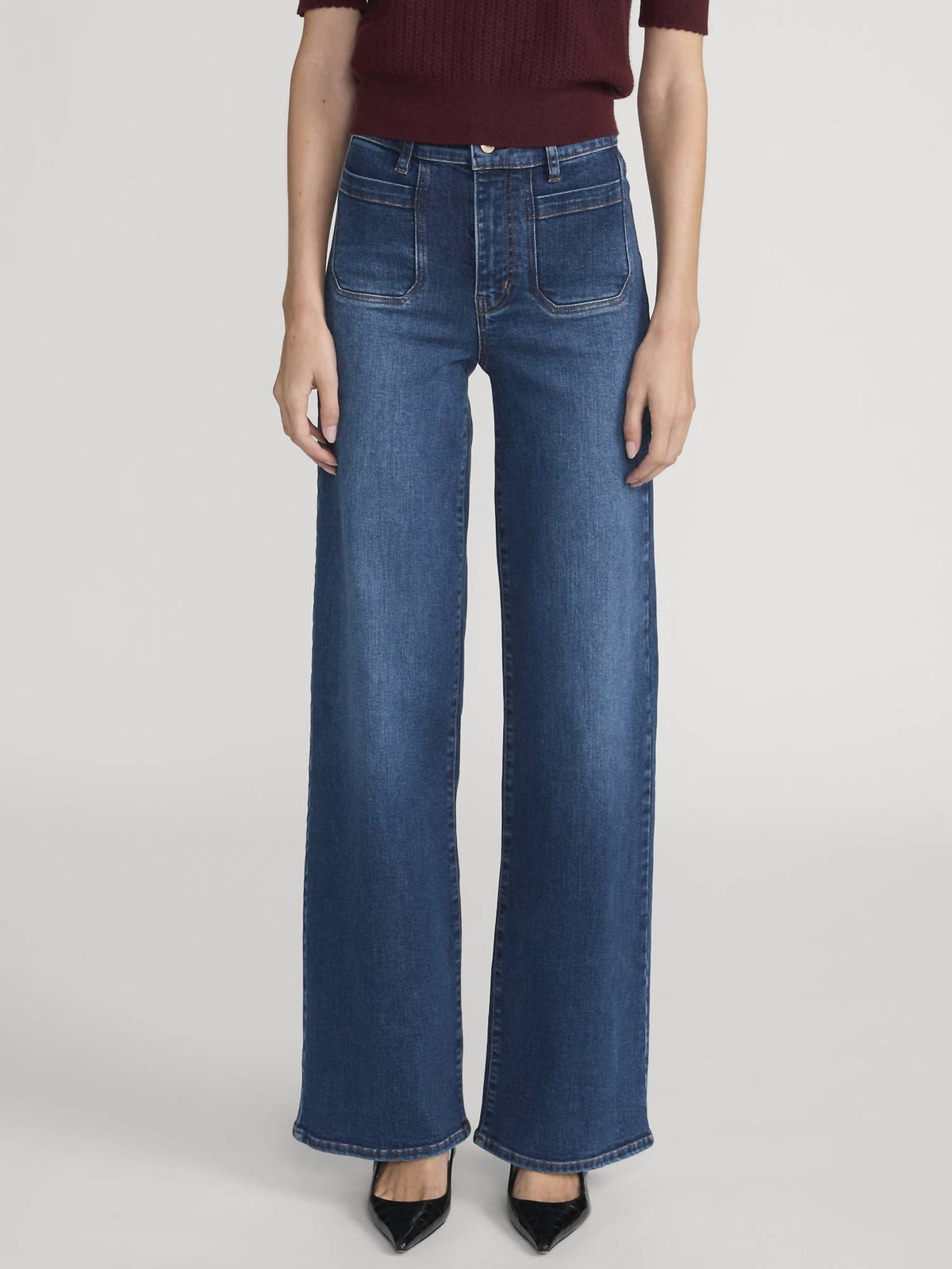 Frame - Le Slim Palazzo Modernist Pocket Jeans