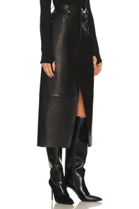 Frame - Leather Midaxi Skirt