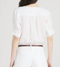 Frame - Linen V-neck Popover
