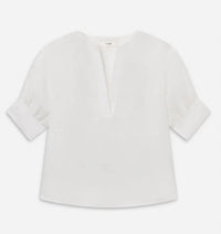 Frame - Linen V-neck Popover
