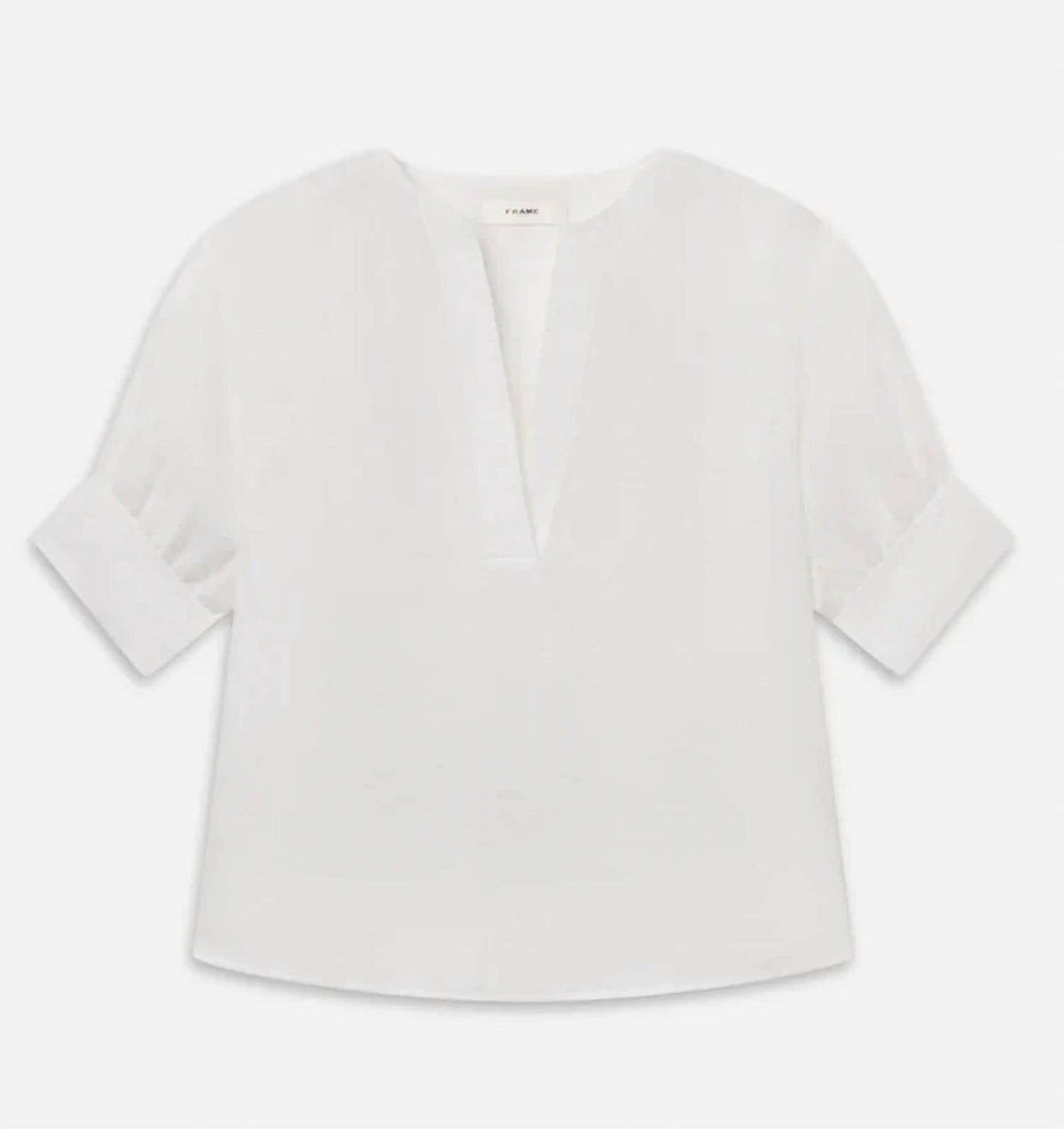Frame - Linen V-neck Popover