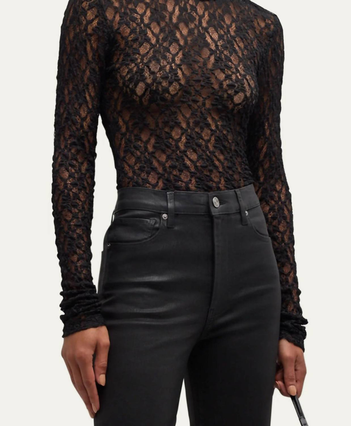 Frame - Mesh Lace Crewneck