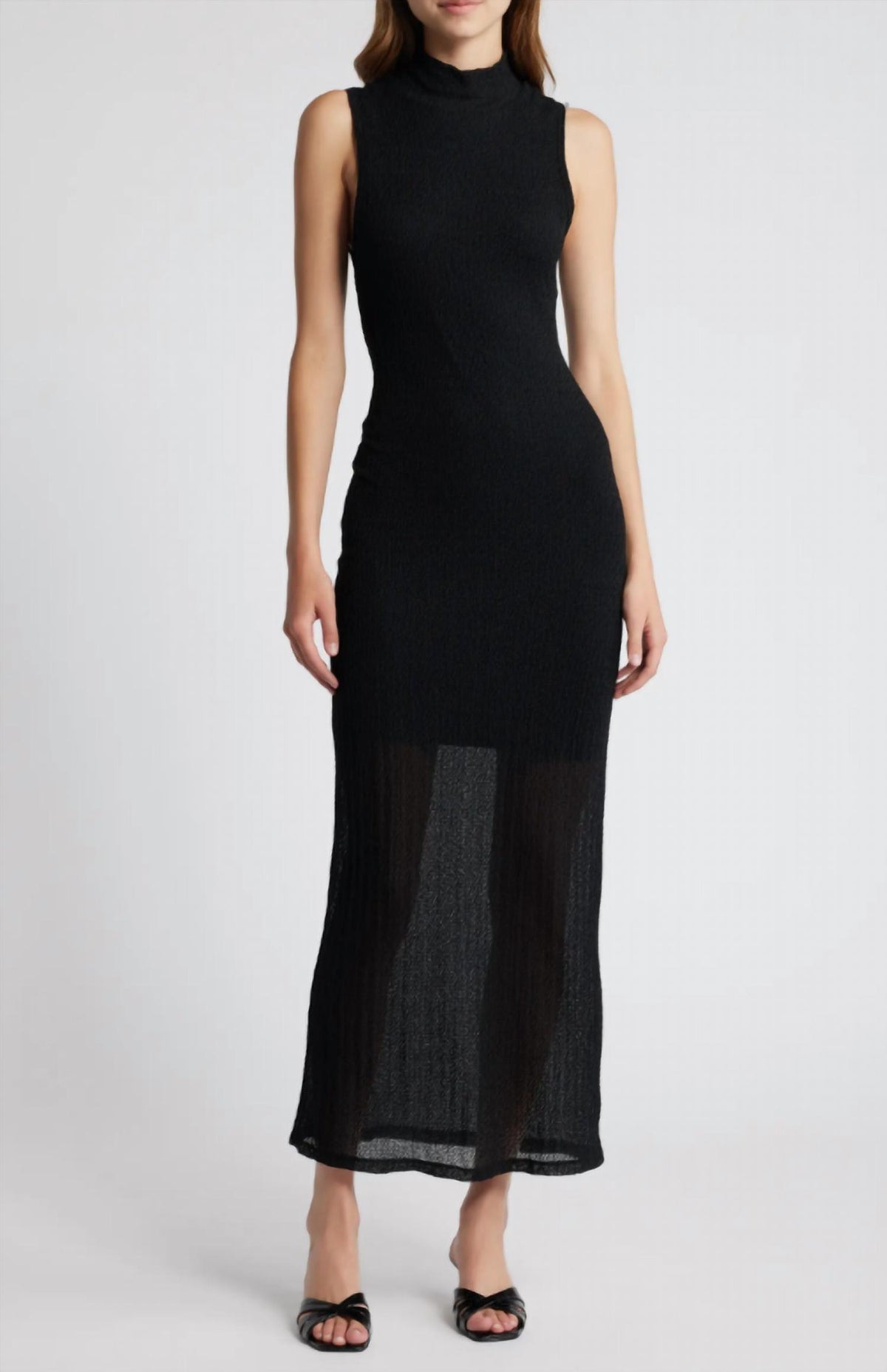 Frame - Mesh Mockneck Dress