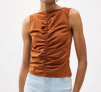 Frame - Ruched Sleeveless Top