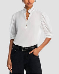 Frame - Ruffle Collar Top