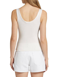 Frame - Satin Trim Tank - clothing - modal - solid