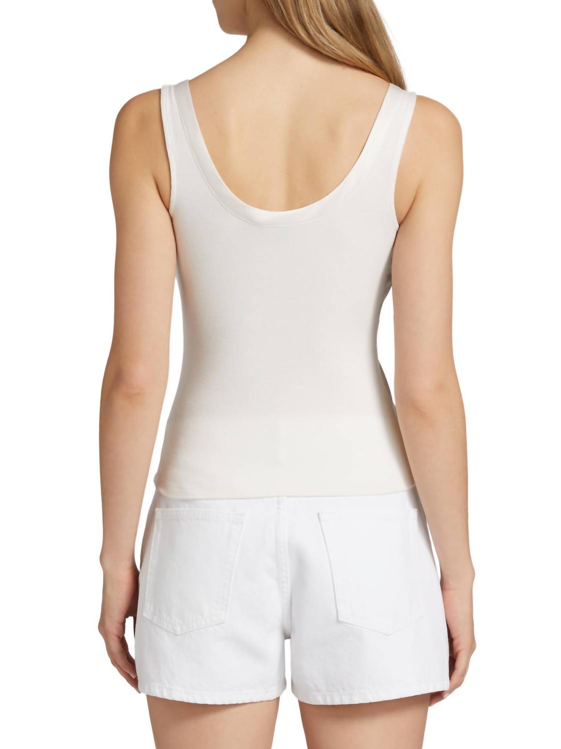 Frame - Satin Trim Tank - clothing - modal - solid