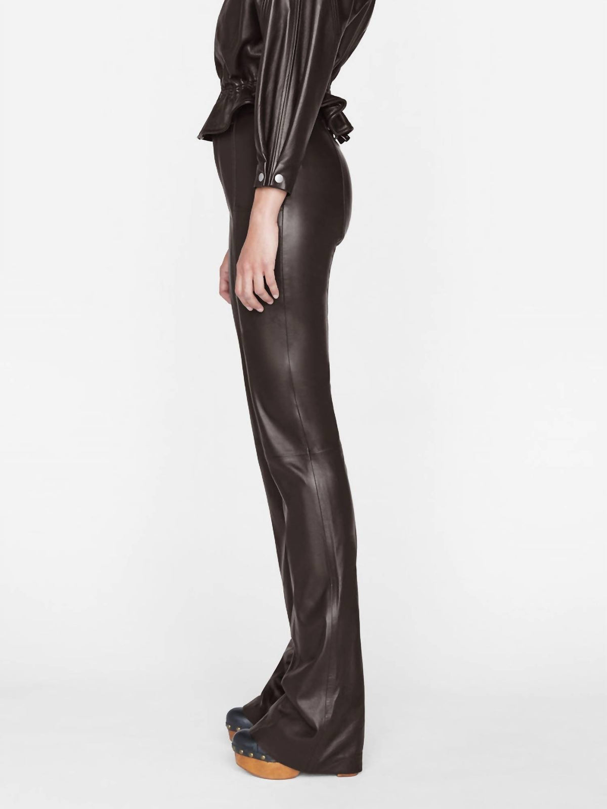 Frame - Seamed Leather Trousers