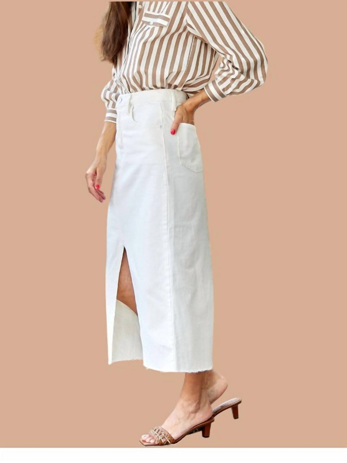 Frame - Shin-grazing Hem Midaxi Skirt