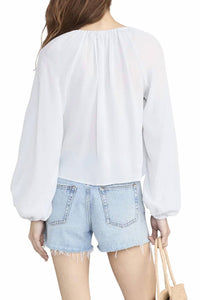 Frame - Silk Balloon Sleeve Blouse