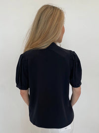 Frame - Silk Gathered Top - blouses - blue - clothing