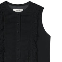 Frame - Sleeveless Ruffle Trim Blouse