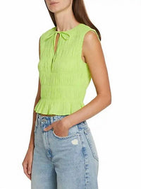 Frame - SLEEVELESS SHIRRED TOP