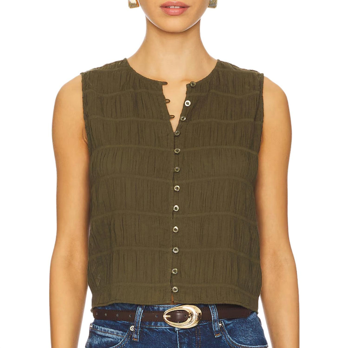 Frame - Smocked Tank Top