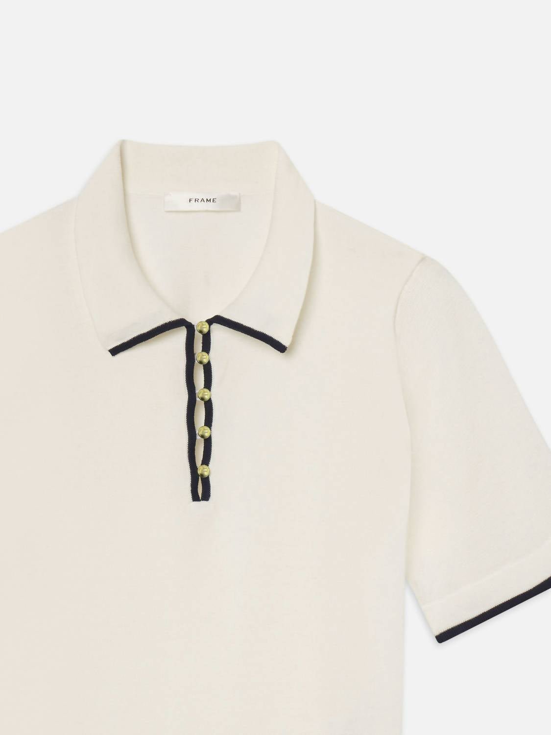 Frame - Sport Polo - beige - clothing - cotton