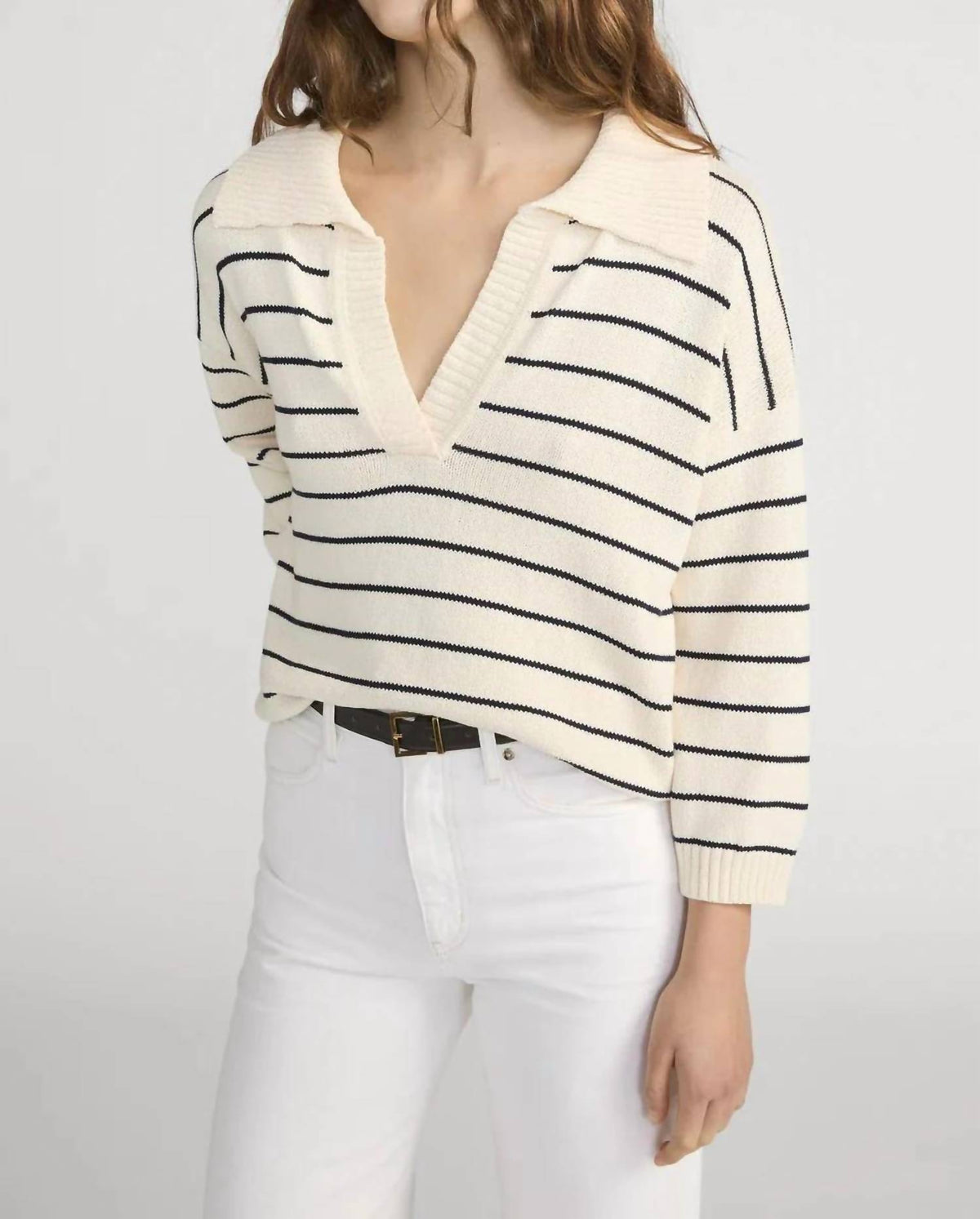 Frame - Stripe Eazy Pullover Sweater