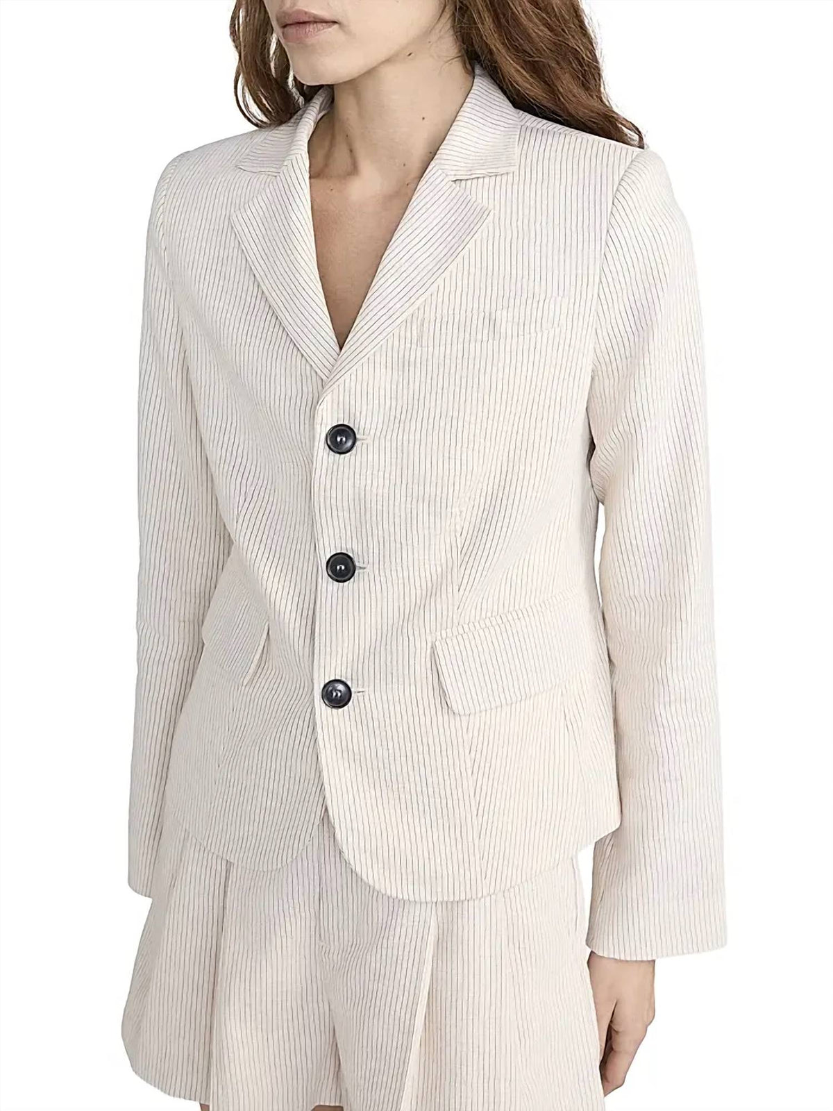 Frame - Striped Smart Blazer
