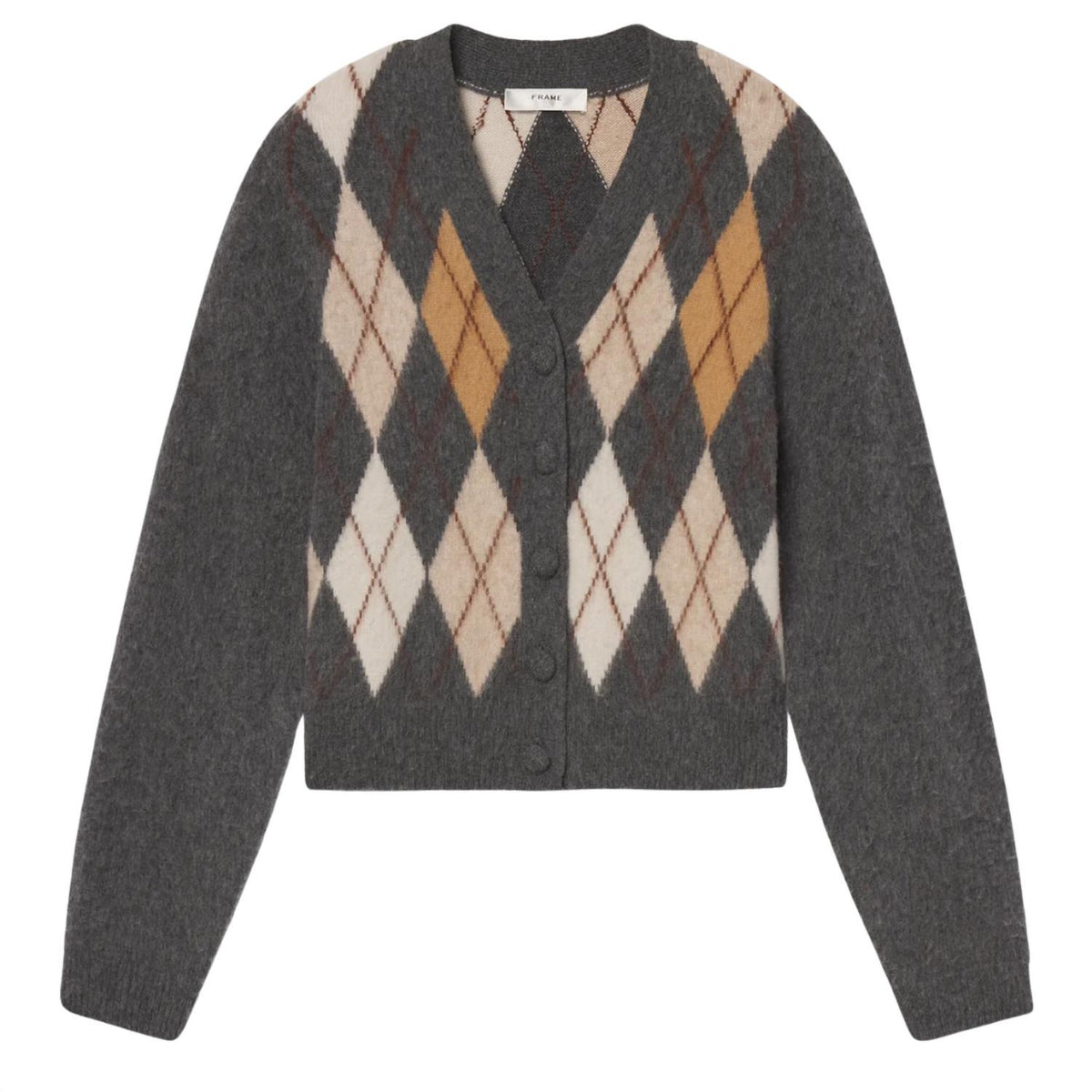 Frame - The Brushed Argyle Cardigan