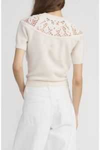 Frame - The Lace Gathered Sweater