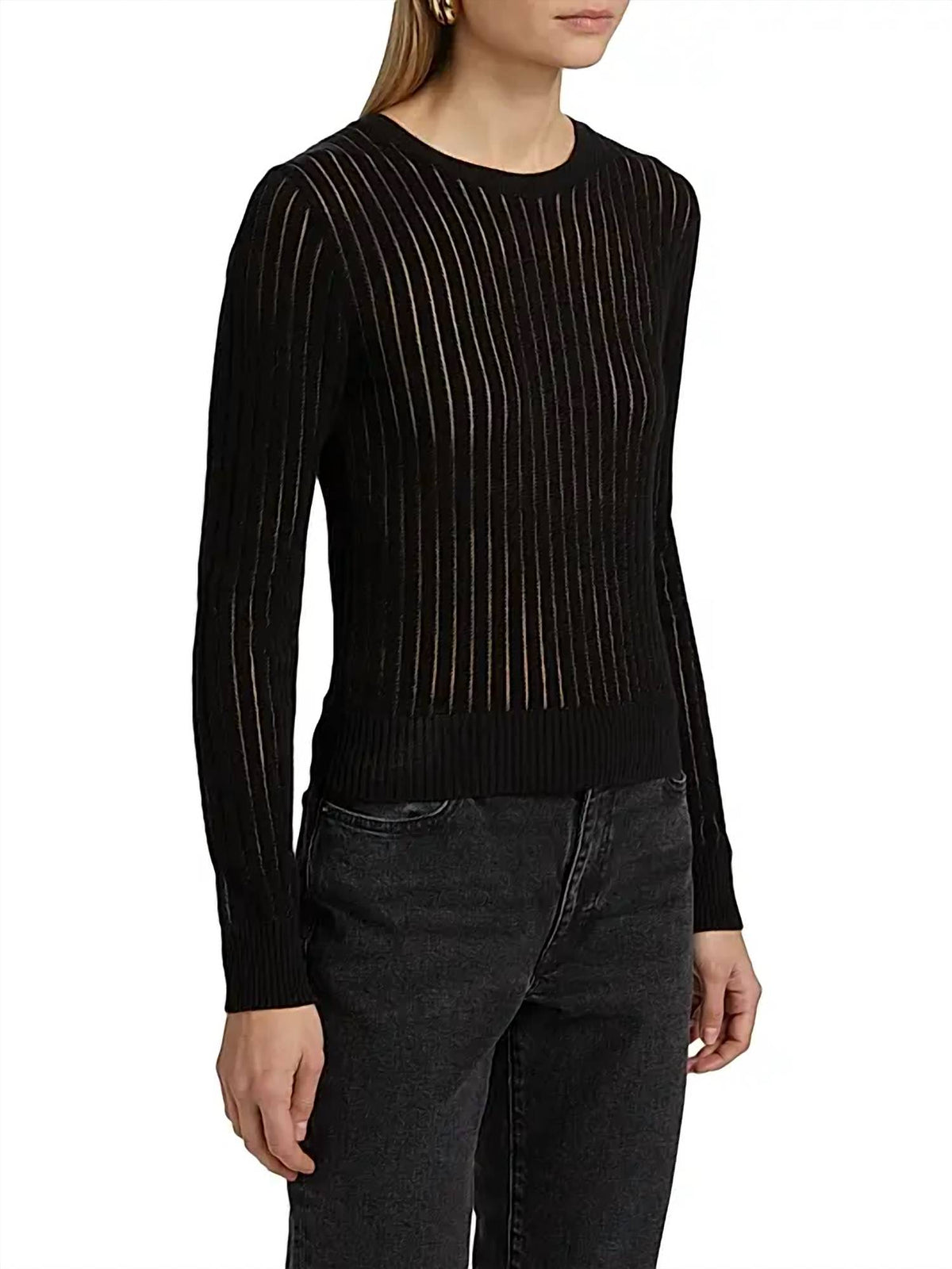 Frame - THE SHEER STRIPE SWEATER