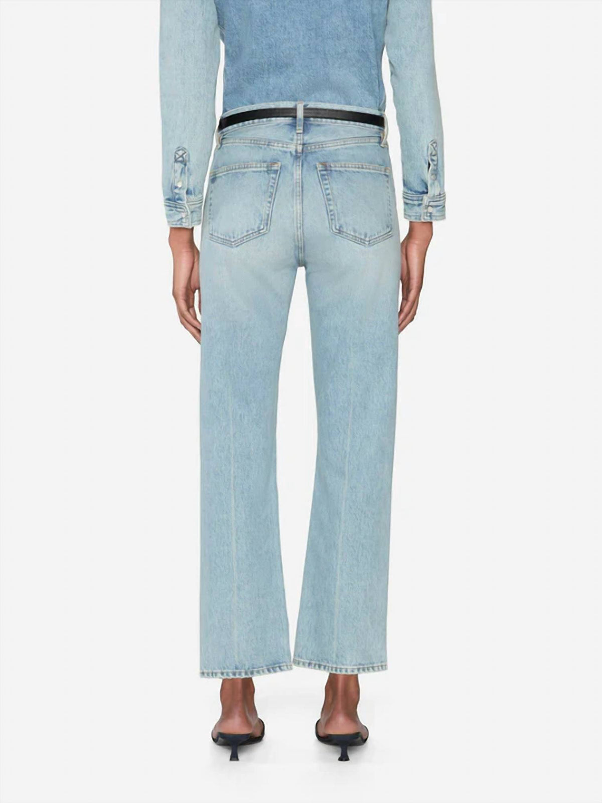 Frame - Vertical Crop Straight Leg Jean