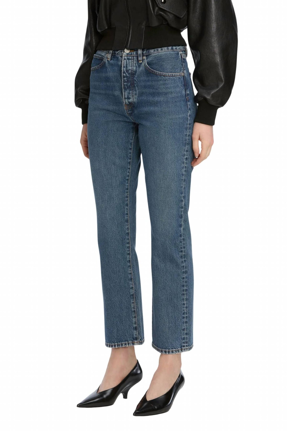 Frame - Vertical Cropped Jeans