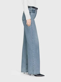 Frame - Women's Le Jane Wide Leg Jean - blue - clothing - cotton