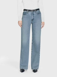Frame - Women's Le Jane Wide Leg Jean - blue - clothing - cotton