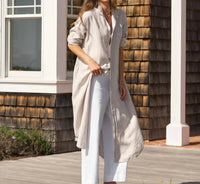 Frank & Eileen - Megan One - size Maxi Shirtdress - beige - clothing - dresses