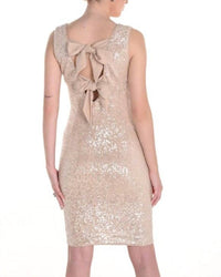 Frank Lyman - Champagne Sparkle Dress - beige - clothing - dresses