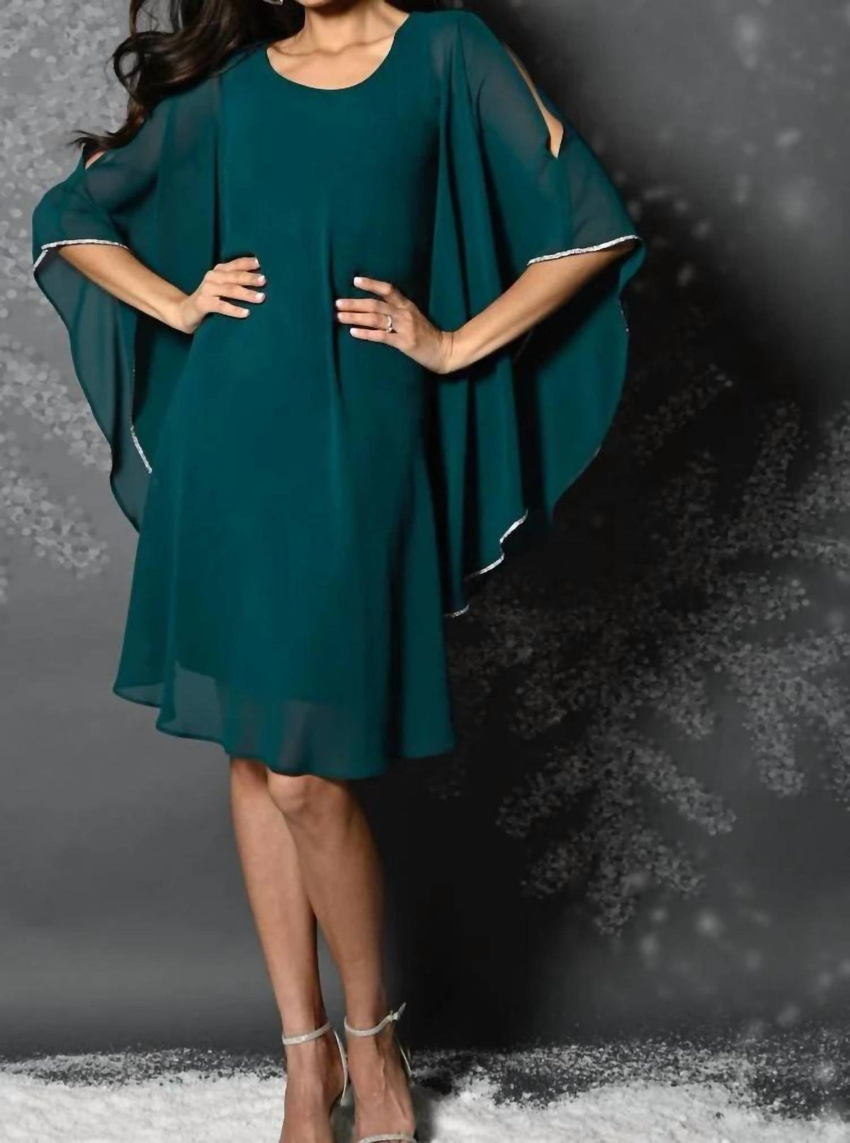Frank Lyman - Chiffon Overlay Dress