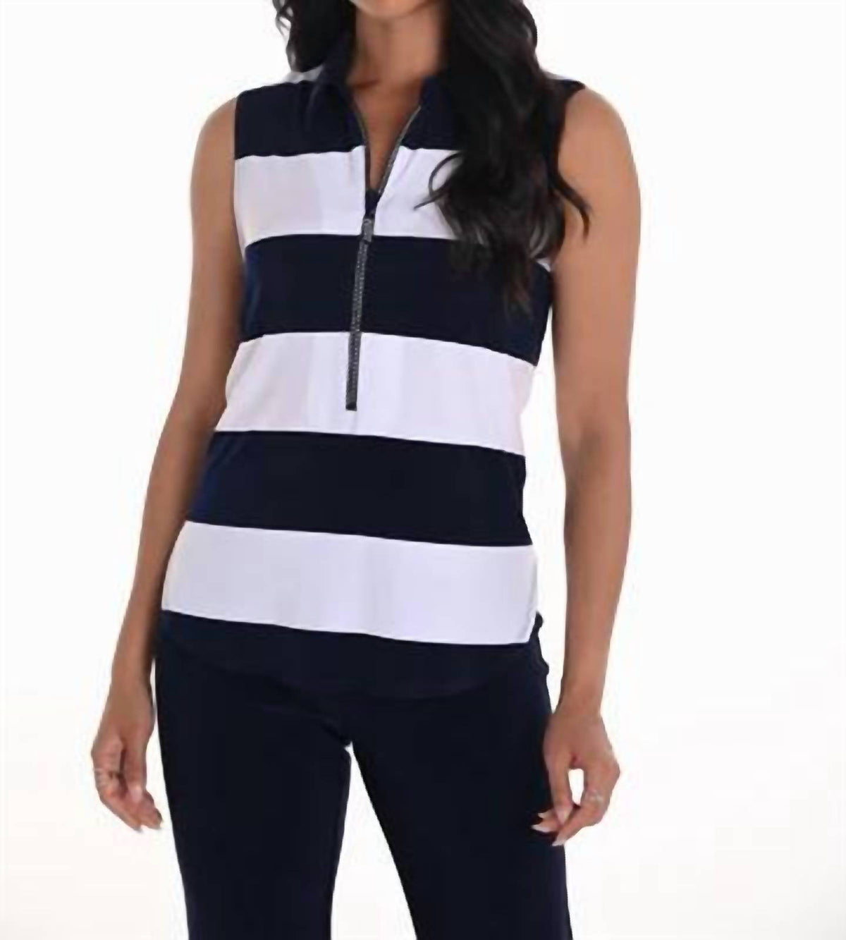 Frank Lyman - Embelished Zip up Tank Top