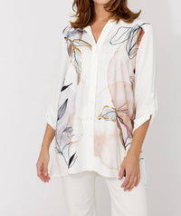 Frank Lyman - Floral Long Button Up Shirt
