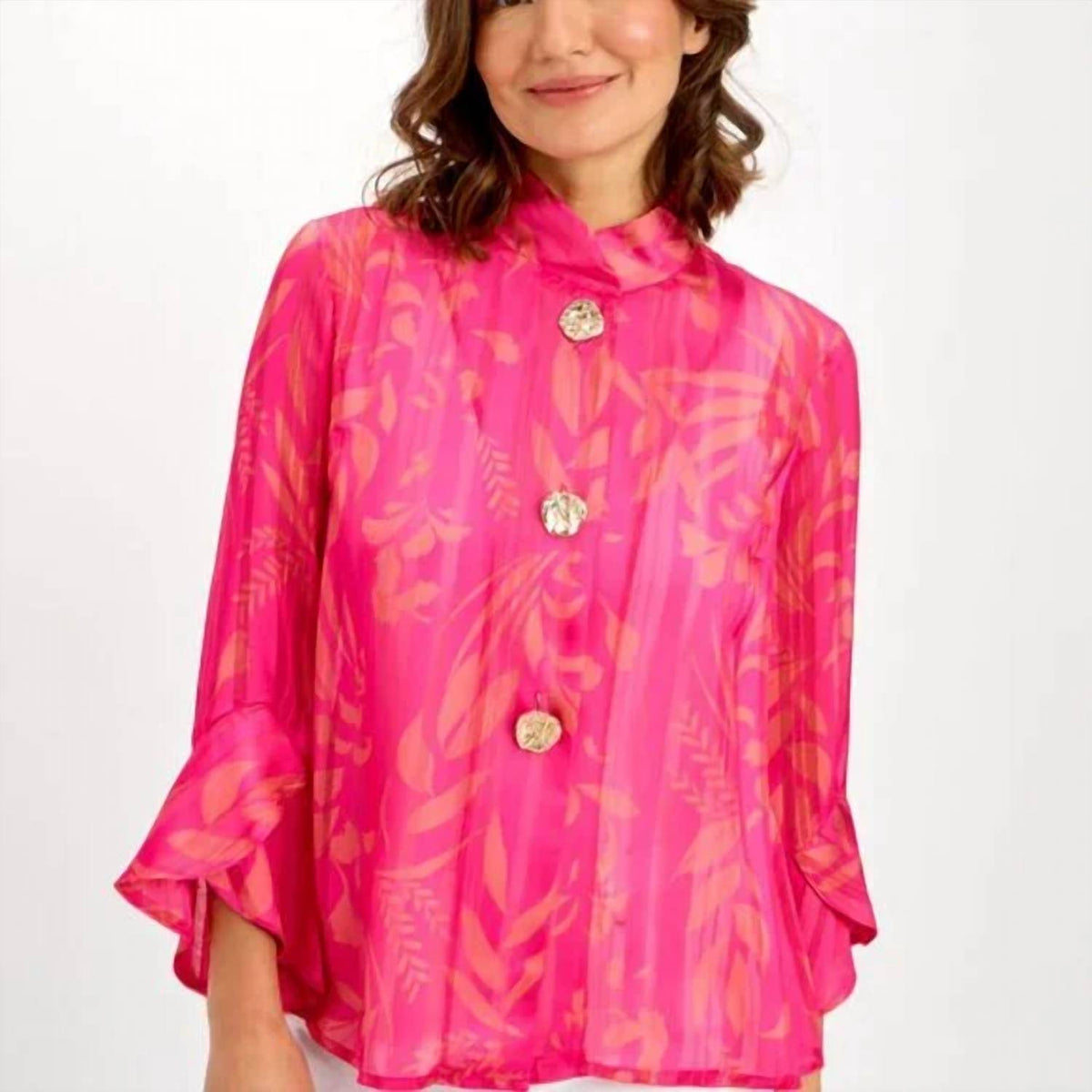 Frank Lyman - frank Lyman Woven Pink Silk Jacket