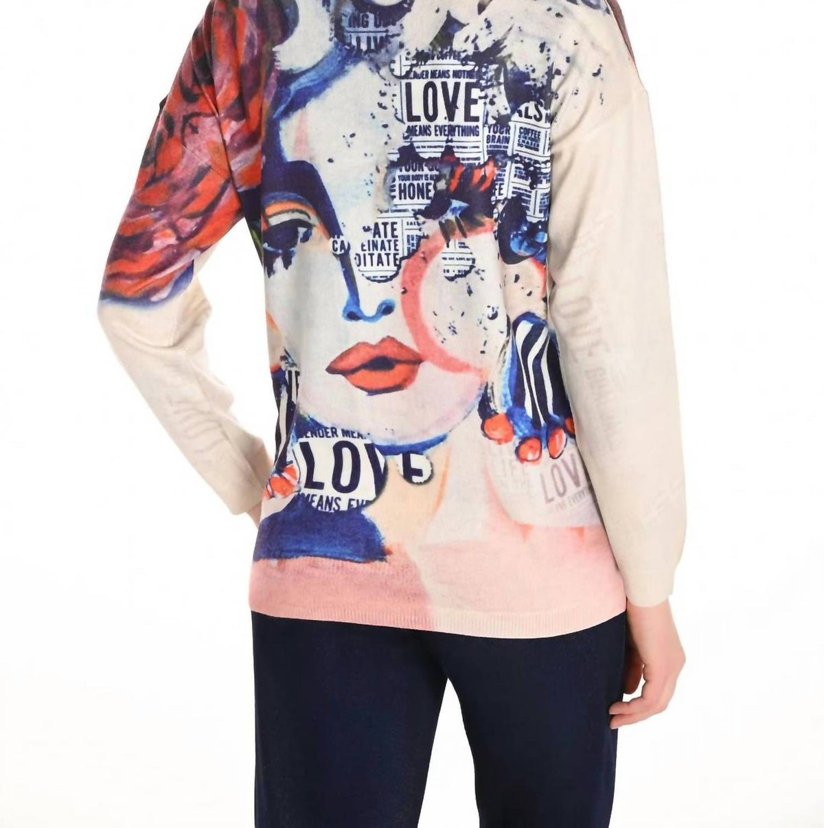 Frank Lyman - Graphic Media Knit Pull Over Top