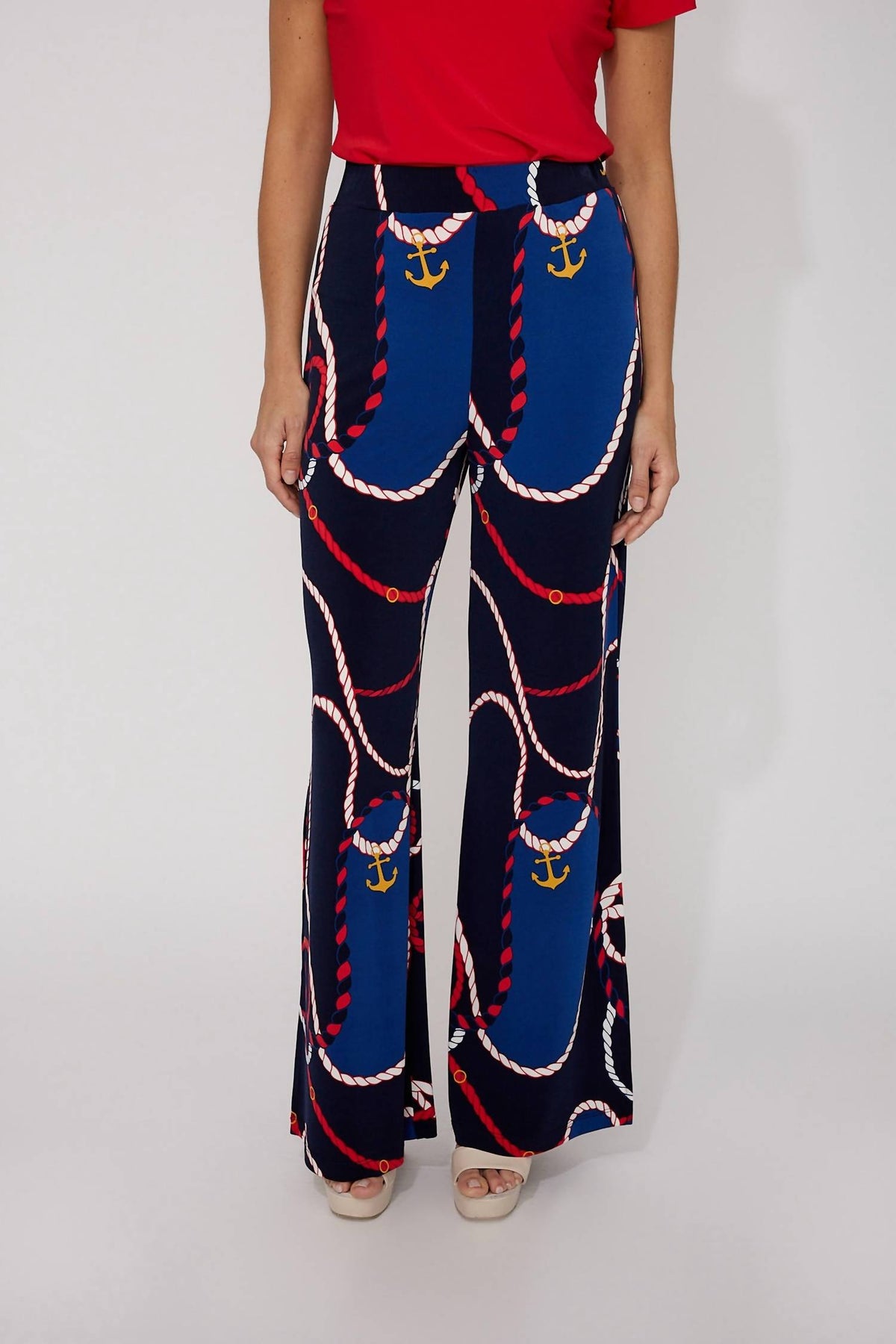 Frank Lyman - High-waisted Abstract Trousers
