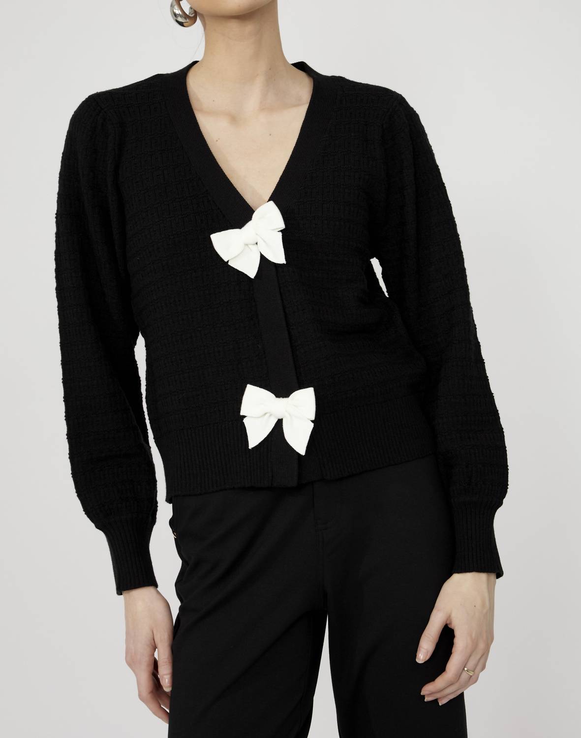 Frank Lyman - Knit Cardigan With Decorative Bows
