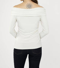 Frank Lyman - Off Shoulder Long Sleeves Top