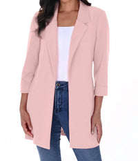 Frank Lyman - Open Front Collared Knit Blazer